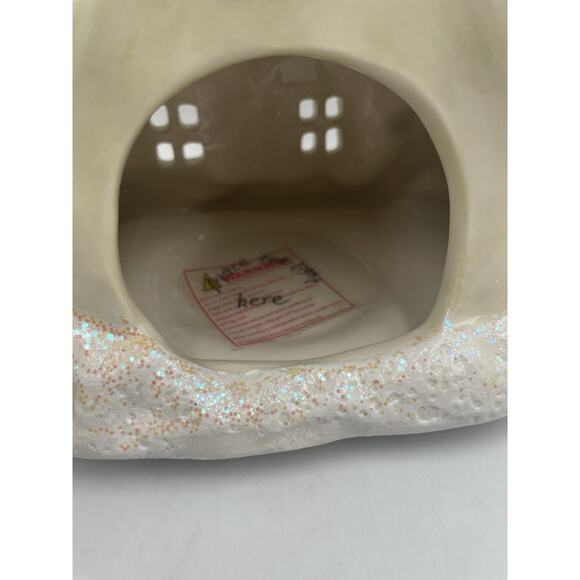 2015 Heather Goldminc Christmas Village Snow Cottage Tea Light Candle Holder - Picture 7 of 12
